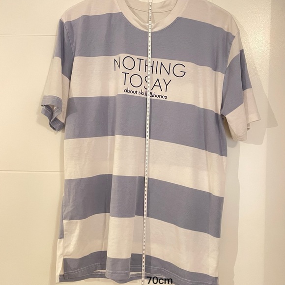 Blue & White Stripes Over-sized T-Shirt - Picture 6 of 7